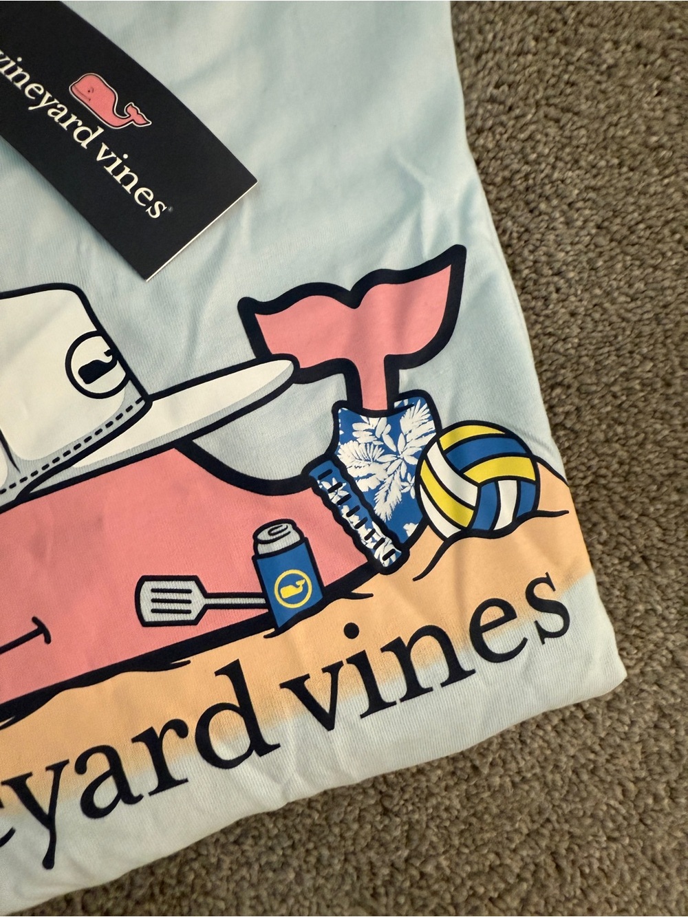 NWT Vineyard Vines Light Blue Whale BBQ Shirt - Size XXL - Picture 3 of 8